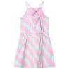 Stylish Sleeveless Kids' Dress with Drawstring - Pink 92