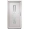 Front Door White 108x208 cm PVC - Secure & Stylish Entrance