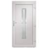 Front Door White 108x208 cm PVC - Secure & Stylish Entrance