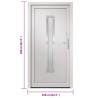 Front Door White 108x208 cm PVC - Secure & Stylish Entrance