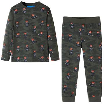 Kids' Khaki Pyjamas with Long Sleeves - Size 92 | HipoMarket