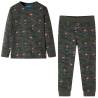 Kids' Pyjamas with Long Sleeves Khaki 92 Size 92 (1.5-2y) 