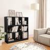 Book Cabinet Black 97.5x29.5x100 cm Engineered Wood Colour black Quantity in Package 1 