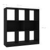 Stylish Black Book Cabinet - 97.5x29.5x100 cm | Hipomarket