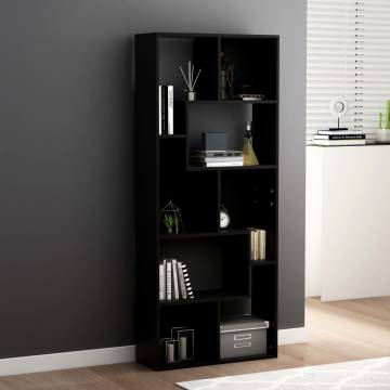 Stylish Black Book Cabinet 67x24x161 cm | HipoMarket