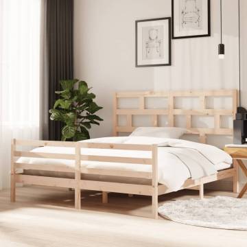 Solid Wood Super King Bed Frame 180x200 cm | Hipomarket