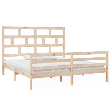 Solid Wood Super King Bed Frame 180x200 cm | Hipomarket