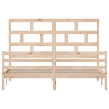 Solid Wood Super King Bed Frame 180x200 cm | Hipomarket