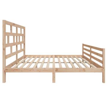 Solid Wood Super King Bed Frame 180x200 cm | Hipomarket