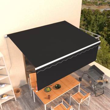 Manual Retractable Awning 4x3m Anthracite - Outdoor Shade