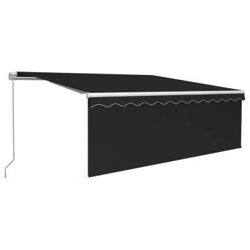 Manual Retractable Awning 4x3m Anthracite - Outdoor Shade