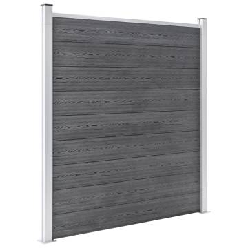 Garden Fence WPC 699x186 cm Grey | Durable & Stylish