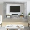 TV Cabinet Concrete Grey 152x22x113 cm Engineered Wood Colour concrete grey Quantity in Package 1 