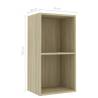 2-Tier Book Cabinet in Sonoma Oak - Stylish & Practical