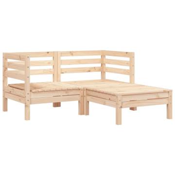 Garden Sofa 2-Seater with Footstool - Solid Pine Comfort