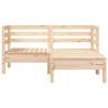 Garden Sofa 2-Seater with Footstool - Solid Pine Comfort