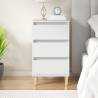 Bedside Cabinet White 40x35x70 cm Engineered Wood Colour white Quantity in Package 1 