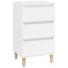 Stylish White Bedside Cabinet | Engineered Wood 40x35x70 cm