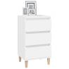 Stylish White Bedside Cabinet | Engineered Wood 40x35x70 cm