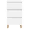 Stylish White Bedside Cabinet | Engineered Wood 40x35x70 cm