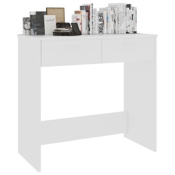 Sleek White Desk 80x40x75 cm - Engineered Wood | HipoMarket