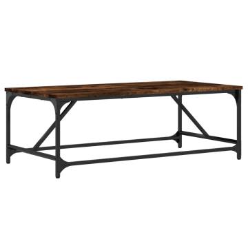 Elegant Smoked Oak Coffee Table - 100x50x35 cm | HiPoMarket