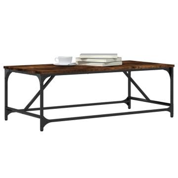 Elegant Smoked Oak Coffee Table - 100x50x35 cm | HiPoMarket