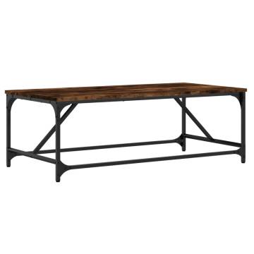 Elegant Smoked Oak Coffee Table - 100x50x35 cm | HiPoMarket