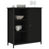 Stylish Black Sideboard 70x30x80 cm | Durable Engineered Wood