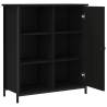 Stylish Black Sideboard 70x30x80 cm | Durable Engineered Wood