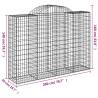 Arched Gabion Baskets - 7 Pcs Galvanised Iron Garden Decor