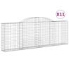 Arched Gabion Baskets 11 pcs 300x30x100/120 cm - Durable & Stylish