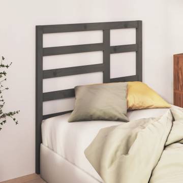 Stylish Grey Bed Headboard - Solid Pine Wood | Hipomarket