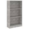 3-Tier Book Cabinet in Concrete Grey - Stylish & Practical