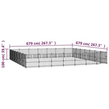 Outdoor Dog Kennel Steel 46.1 m² - Safe & Comfortable