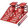 Car Repair Ramps 2 pcs Red Steel | Heavy-Duty & Durable