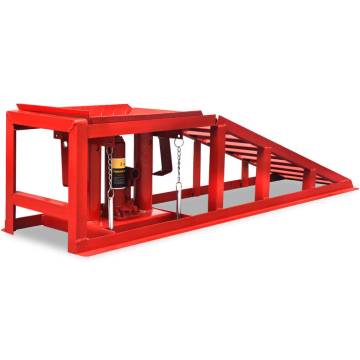 Car Repair Ramps 2 pcs Red Steel | Heavy-Duty & Durable