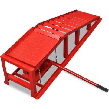 Car Repair Ramps 2 pcs Red Steel | Heavy-Duty & Durable