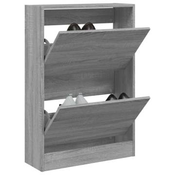 Shoe Cabinet Grey Sonoma - Compact Storage Solution