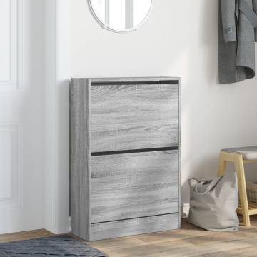 Shoe Cabinet Grey Sonoma - Compact Storage Solution