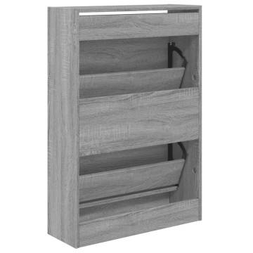 Shoe Cabinet Grey Sonoma - Compact Storage Solution