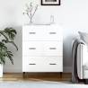 Sideboard High Gloss White 69.5x34x90 cm Engineered Wood Colour high gloss white Quantity in Package 1 