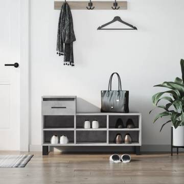 Shoe Cabinet Concrete Grey 102x36x60 cm - Elegant Storage Solution