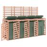 Quadruple Wheelie Bin Storage - Solid Wood Douglas | Hipo Market