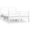 White Solid Wood Pine Bed Frame 120x190 cm - Small Double