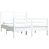 White Solid Wood Pine Bed Frame 120x190 cm - Small Double