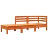 Garden Sofa 3-Seater Wax Brown Solid Wood Pine | HipoMarket