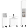 3 Piece High Gloss White Bathroom Furniture Set | HipoMarket