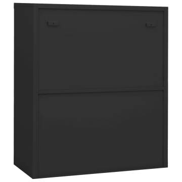 Office Cabinet with Planter Box - Anthracite Steel 90x40x128 cm