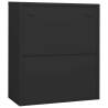 Office Cabinet with Planter Box - Anthracite Steel 90x40x128 cm